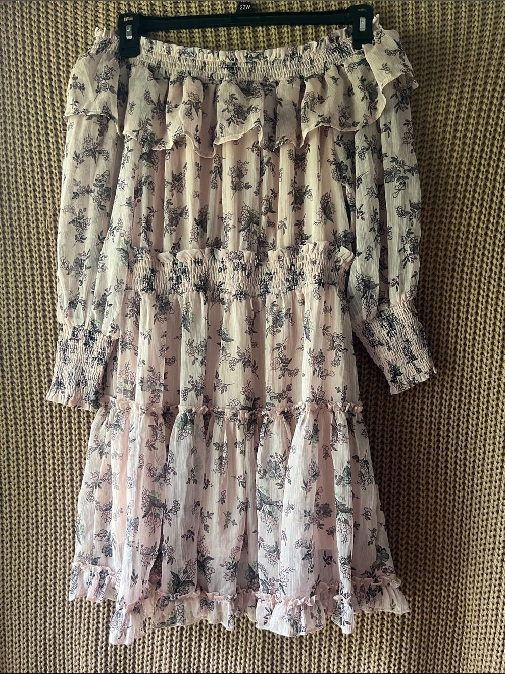 Hayden Pink Floral Off-Shoulder Ruffle Dress